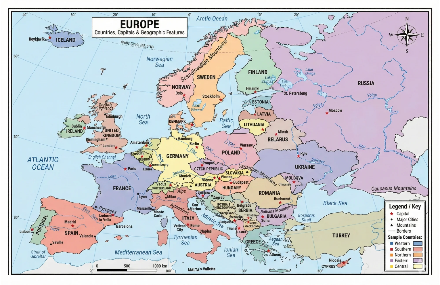Nine laminated world map posters for kids, including Africa, Asia, Europe, USA, Canada, and more with QR codes. — view 9