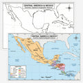 Central America & Mexico Map | 11×17 Laminated Dry Erase Study Map (Double-Sided) | Geography Learning Chart for Kids