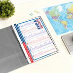 United States Map & States–Cities Reference Binder Insert (Double-Sided) | Geography Learning Chart for Kids