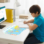 World Map & Africa Map Reference Binder Insert (Double-Sided) | Geography Learning Chart for Kids