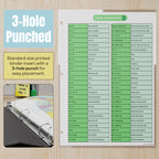 Excel, Word & PowerPoint Keyboard Shortcuts Binder Insert (Double-Sided Reference Page) | Excel Skills Chart for Kids