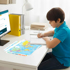 Central America Map & World Map Reference Binder Insert (Double-Sided) | Geography Learning Chart for Kids